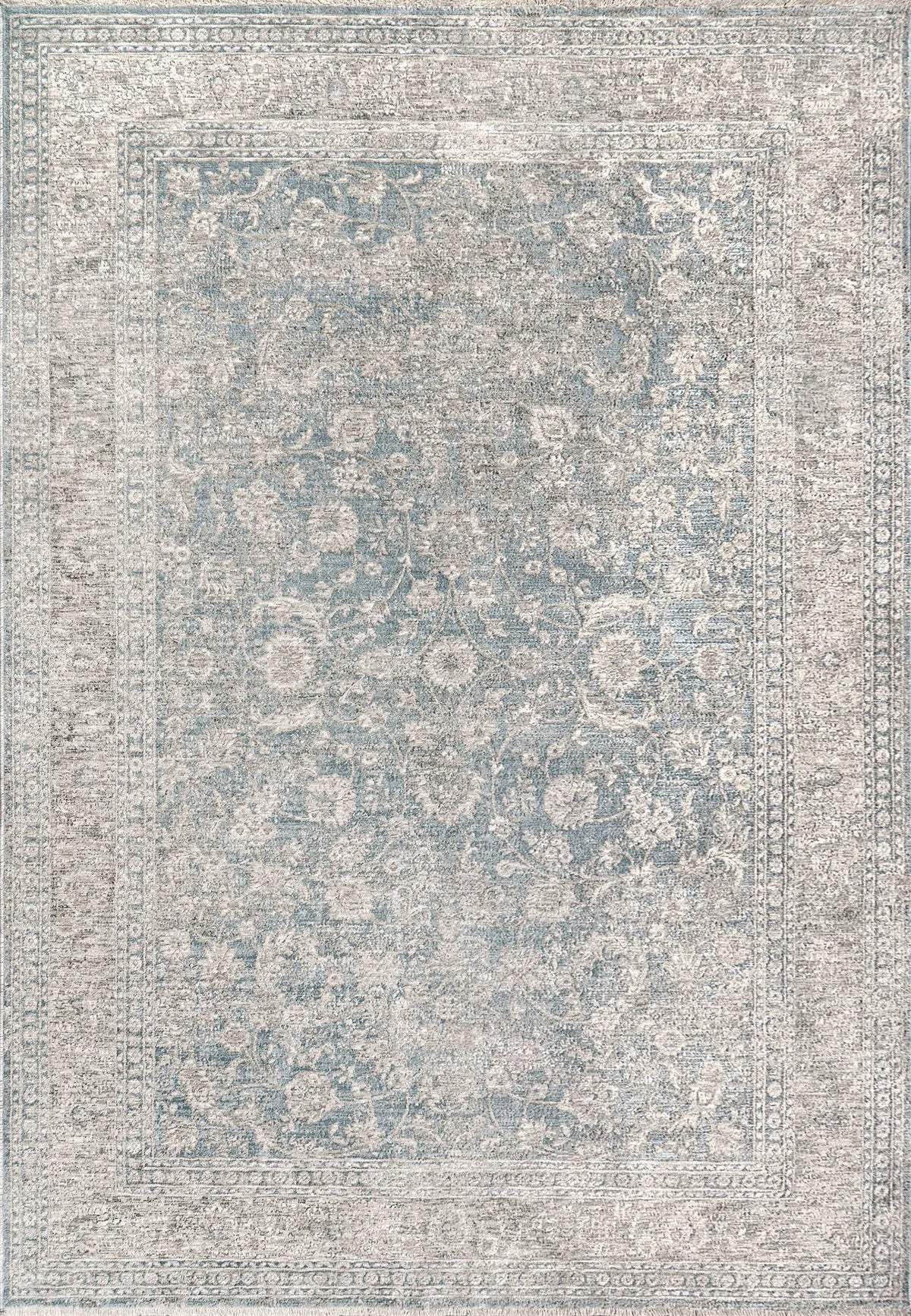Dynamic Rugs Dharma 12040 Power Loomed Transitional Light Blue/Beige Rug - Rectangular
