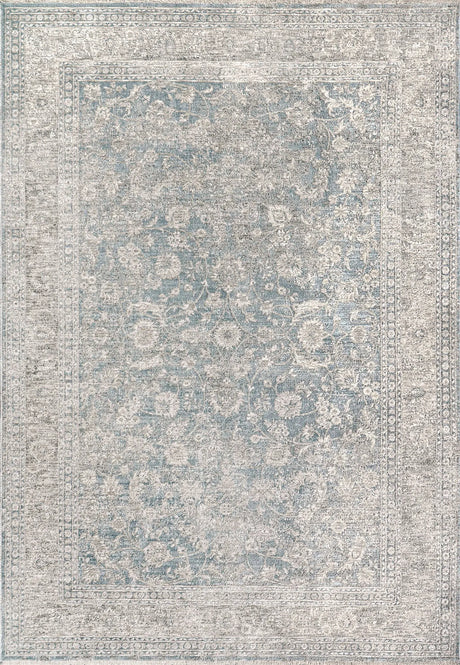 Dynamic Rugs Dharma 12040 Power Loomed Transitional Light Blue/Beige Rug - Rectangular
