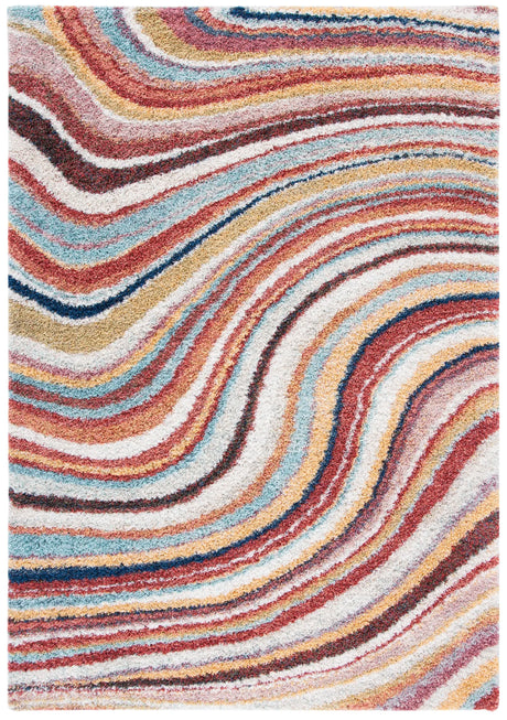 Safavieh Calista 4'-5" x 6'-5" Rug in Rust / Grey