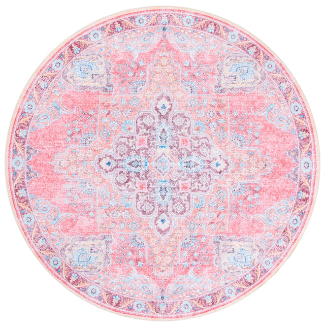 Safavieh Arizona 6'-0" x 6'-0" Rug in Pink / Beige