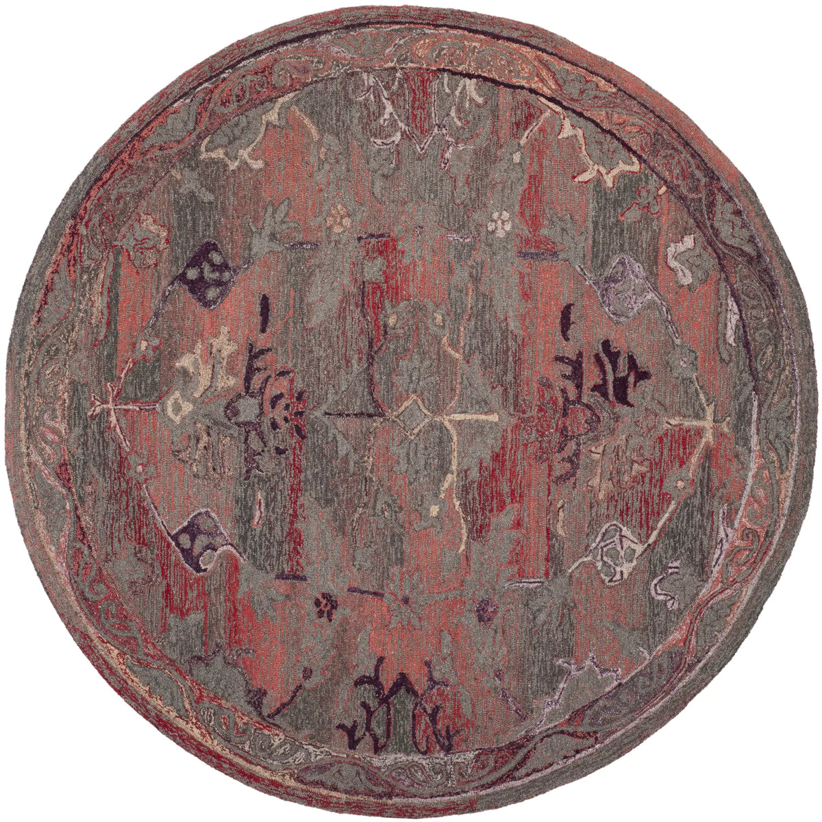 Safavieh Vintage Oushak 6'-0" x 6'-0" Rug in Red