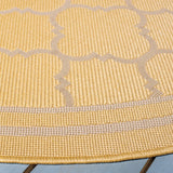 Safavieh Courtyard 6'-7" x 6'-7" Rug in Gold / Beige