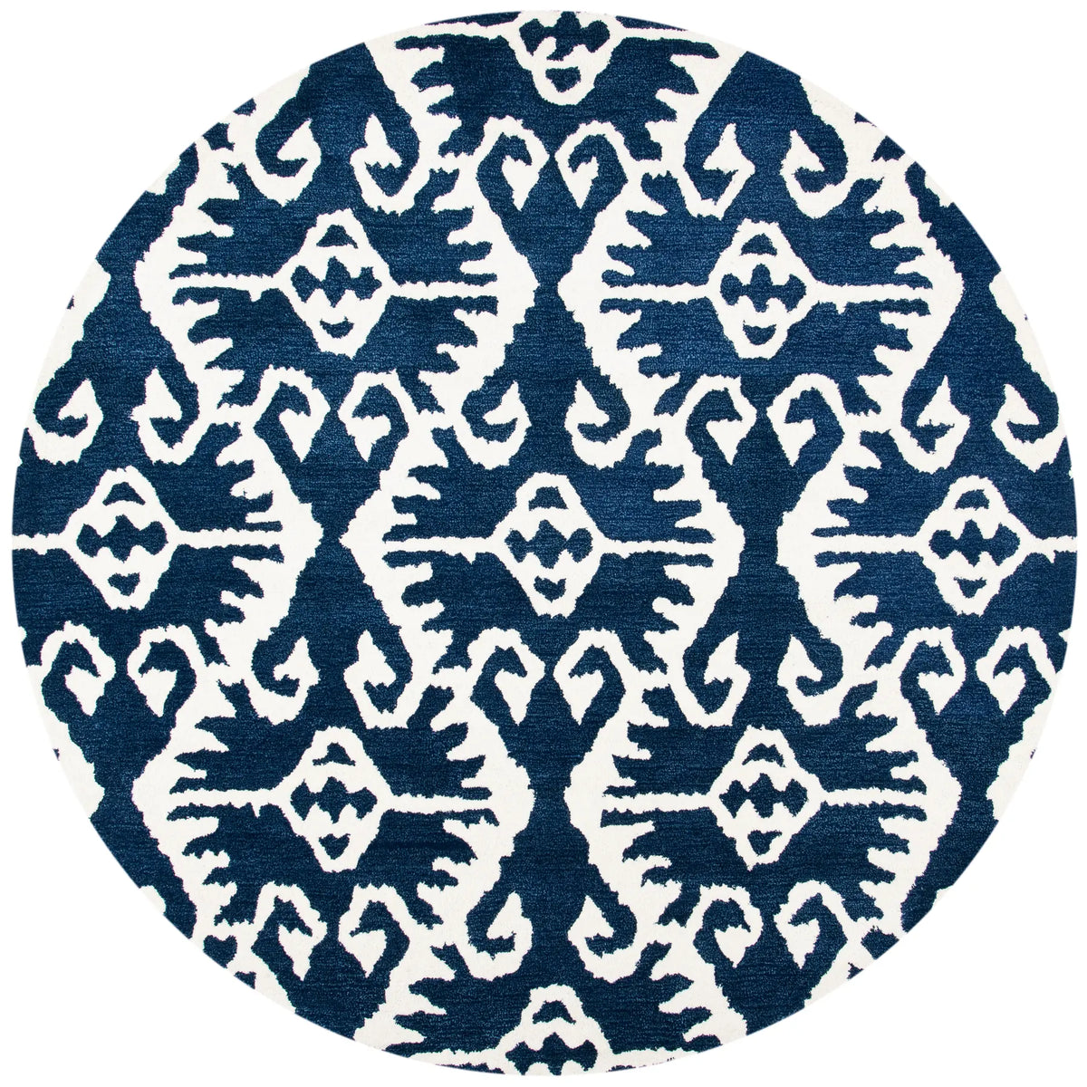 Safavieh Wyndham 7'-0" x 7'-0" Rug in Royal Blue / Ivory