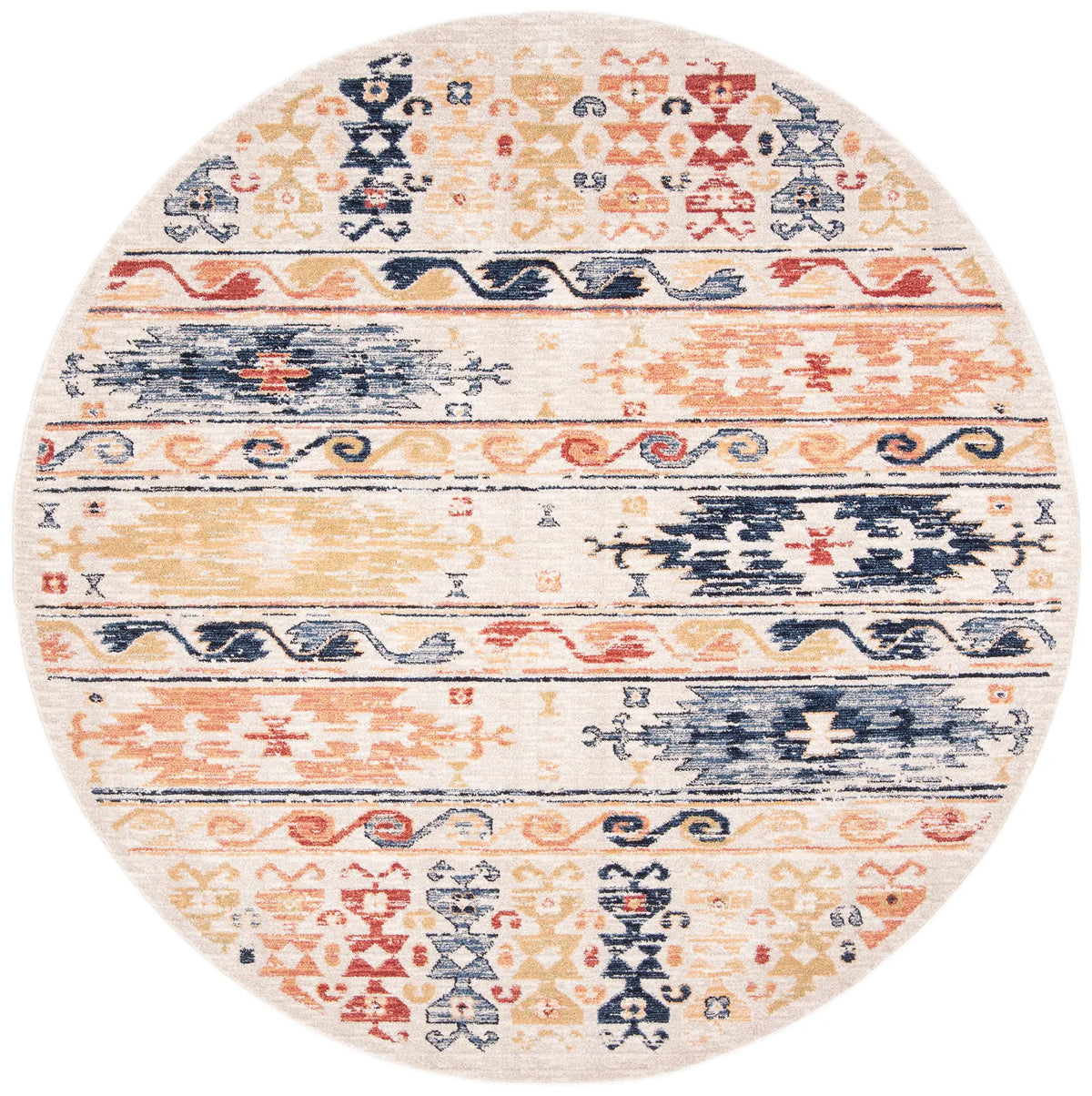 Safavieh Charleston 6'-7" x 6'-7" Rug in Ivory / Rust
