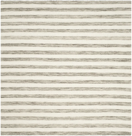 Safavieh Dhurries 6'-0" x 6'-0" Rug in Brown / Ivory