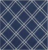 Safavieh Dhurries 6'-0" x 6'-0" Rug in Navy / Ivory