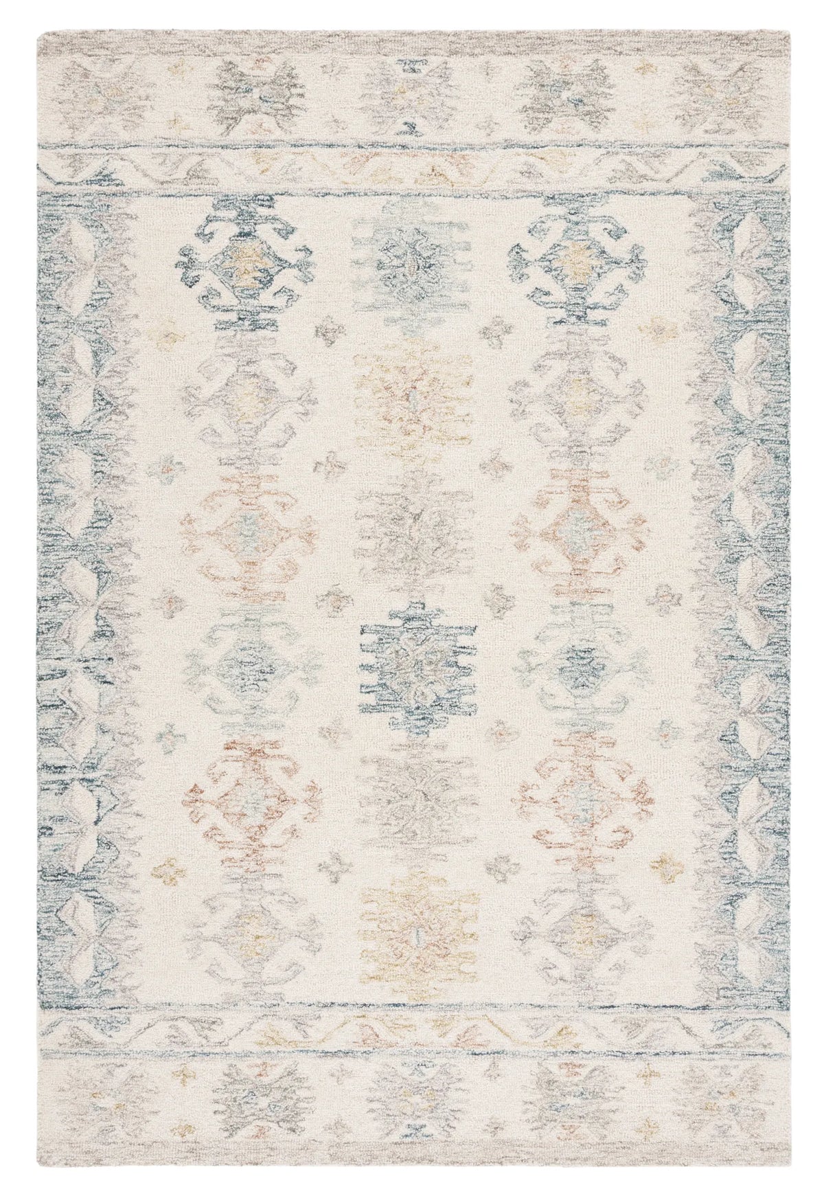 Safavieh Micro-Loop 4'-0" x 6'-0" Rug in Ivory / Blue