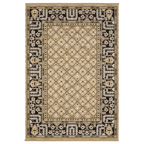 Oriental Weavers Sphinx Acacia ACA12 Black Rugs - main flat