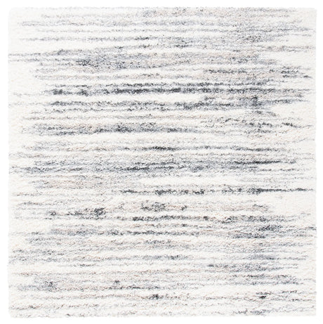 Safavieh Fontana Shag  800 6'-7" x 6'-7" Rug in Ivory / Grey