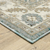 Oriental Weavers Sphinx Andorra 2429A Blue/Ivory Rugs - corner detail