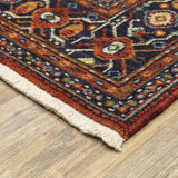 Oriental Weavers Sphinx Lilihan 001C6 Red/ Blue Rugs - corner detail
