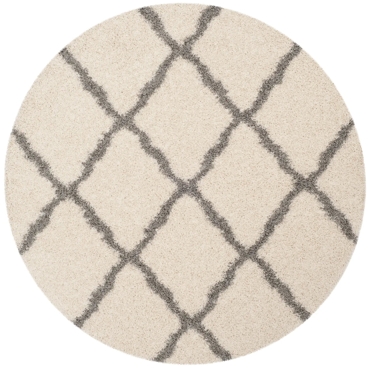 Safavieh Sgd-Dallas Shag 6'-0" x 6'-0" Rug in Ivory / Grey