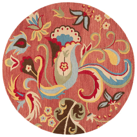Safavieh Blossom 6'-0" x 6'-0" Rug in Rust / Multi