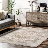 Nuloom Harriet Vintage Medallion Khmc04G Silver Area Rug