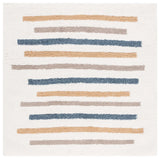 Safavieh Calico Shag 6'-7" x 6'-7" Rug in Ivory / Gold