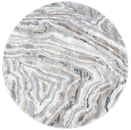 Safavieh Cyrus Shag 6'-7" x 6'-7" Rug in Beige / Grey