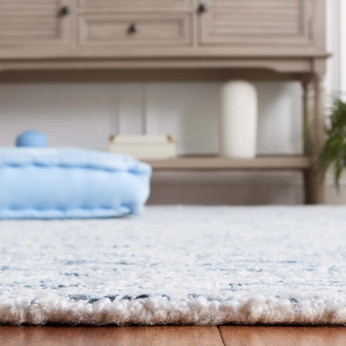Safavieh Ebony 4'-0" x 6'-0" Rug in Light Blue / Ivory
