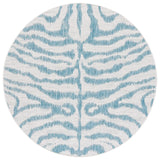 Safavieh Courtyard 6'-7" x 6'-7" Rug in Ivory / Aqua