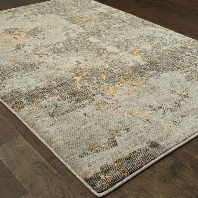 Oriental Weavers Sphinx Evolution 8025B Grey/Gold Rugs - angle detail