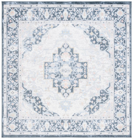 Safavieh Bayside 6'-7" x 6'-7" Rug in Blue / Ivory