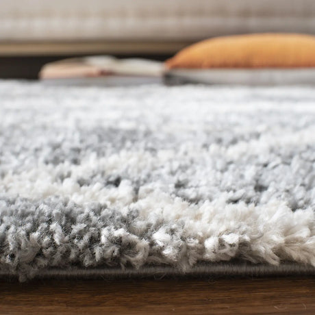 Safavieh Berber Fringe Shag 5'-3" x 7'-6" Rug in Grey / Cream