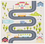 Safavieh Kids Playhouse 200 5'-0" x 5'-0" Rug in Beige / Green