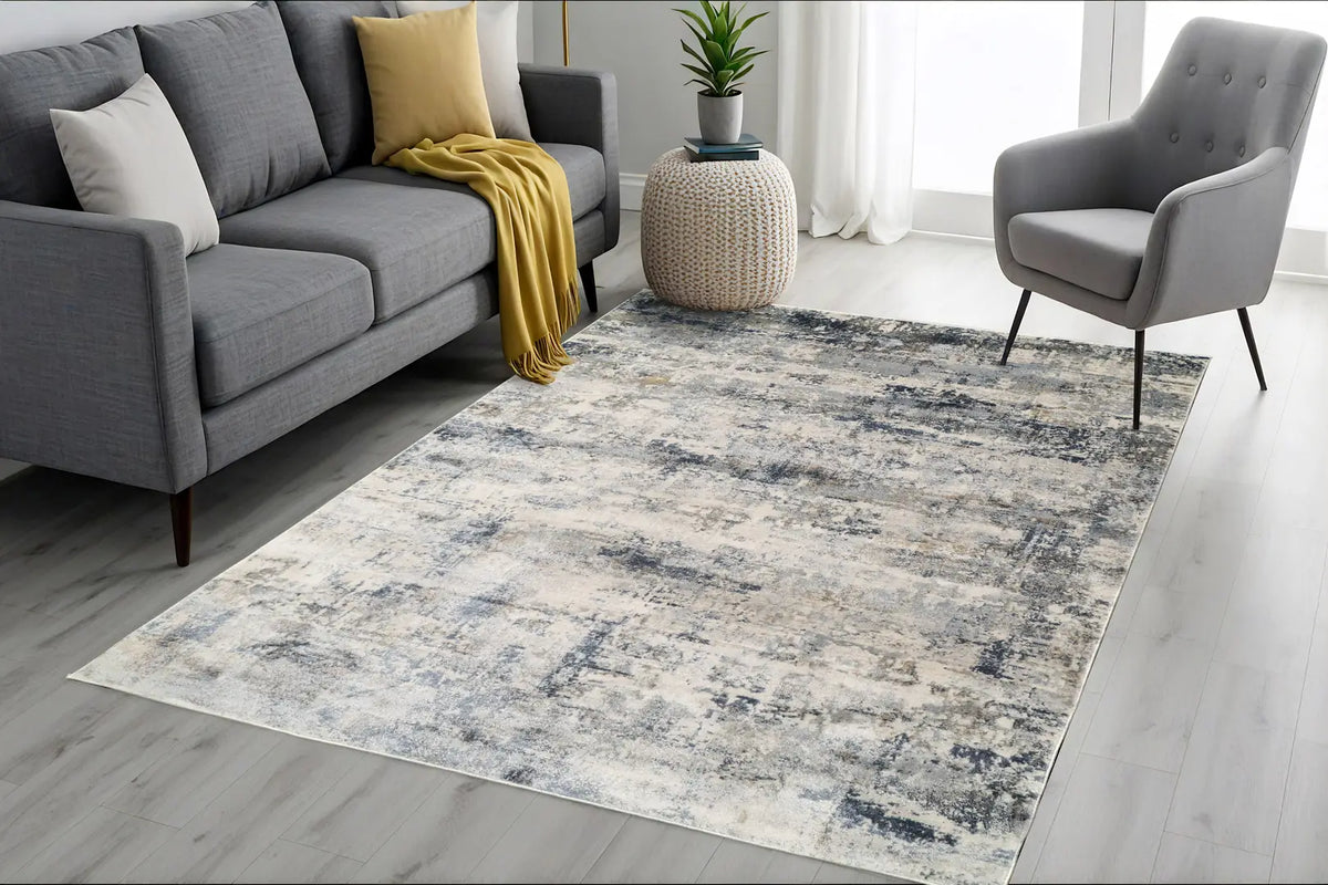 Dynamic Rugs Castilla 3533 Grey / Blue Rugs - Room