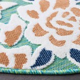 Safavieh Cabana 5'-1" x 5'-1" Rug in Green / Navy