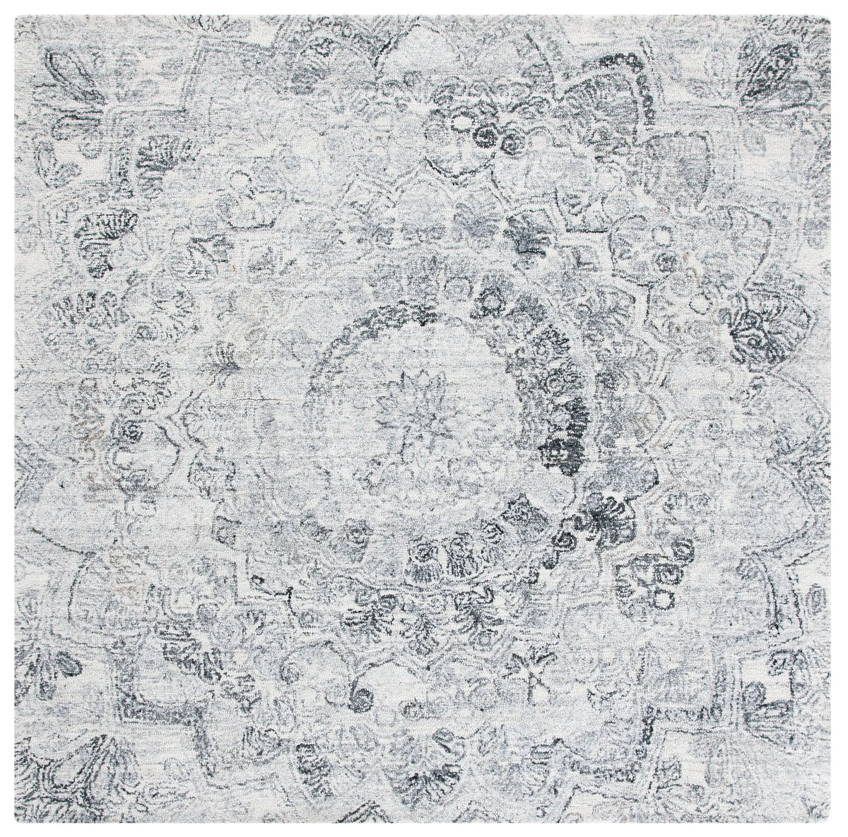 Safavieh Abstract 6'-0" x 6'-0" Rug in Ivory / Black