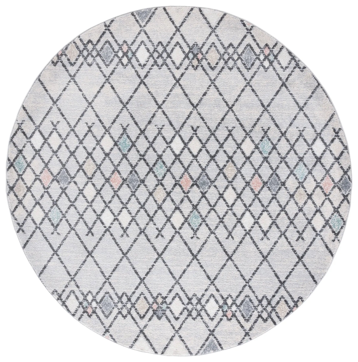 Safavieh Amsterdam 6'-7" x 6'-7" Rug in Grey / Ivory