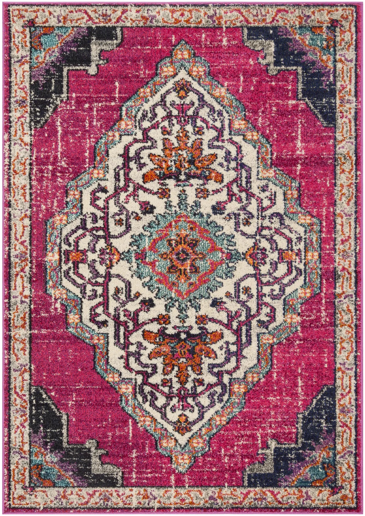 Safavieh Monaco 4'-0" x 5'-7" Rug in Pink / Multi