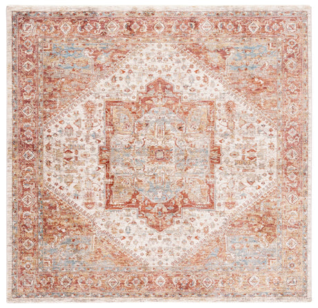 Safavieh Valencia 6'-4" x 6'-4" Rug in Ivory / Rust
