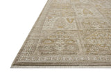 Loloi Elora ELR-07 Traditional Power Loomed Mushroom, Ochre Rug - rug corner