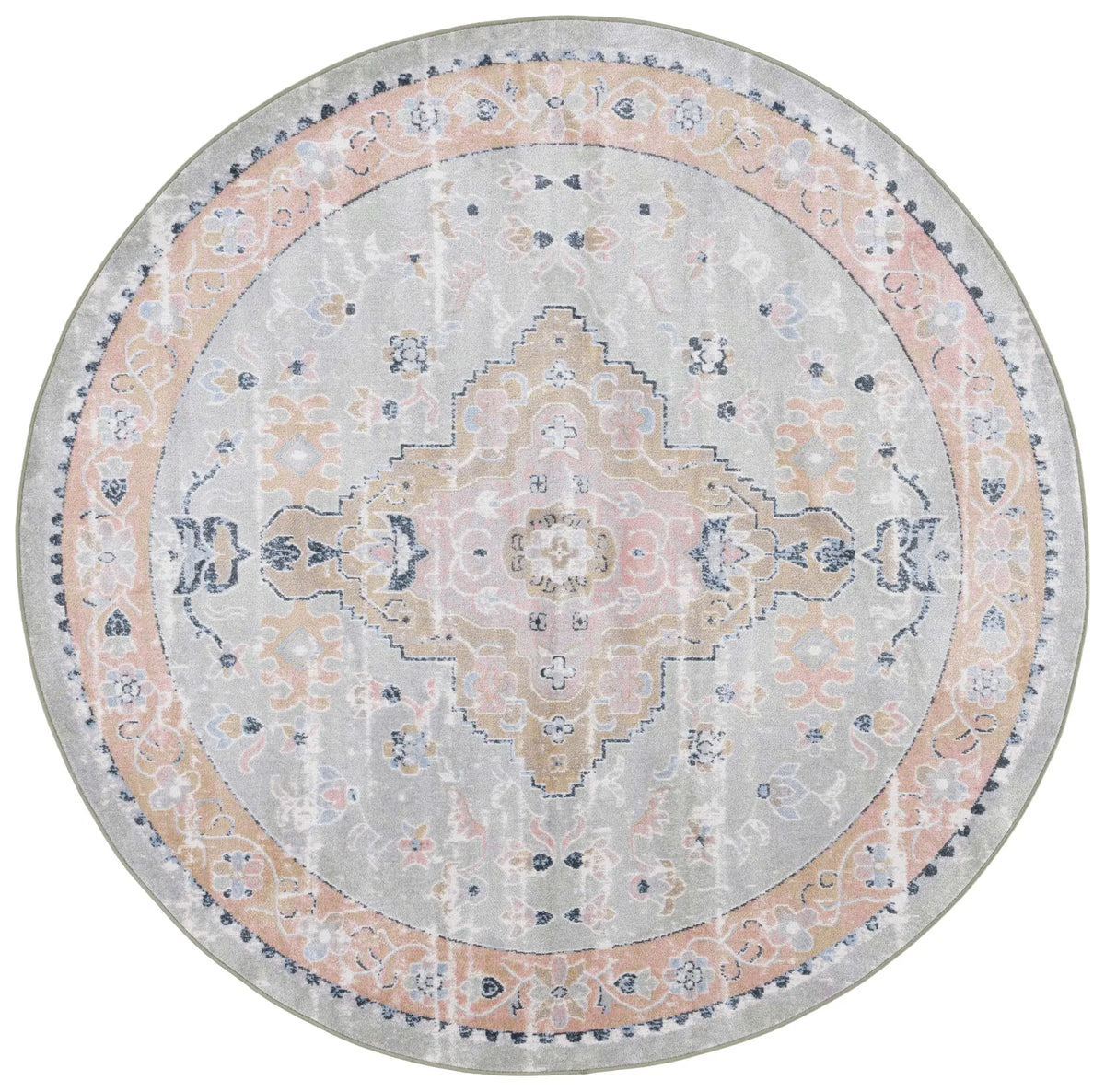 Safavieh Bayside 6'-7" x 6'-7" Rug in Sage / Gold