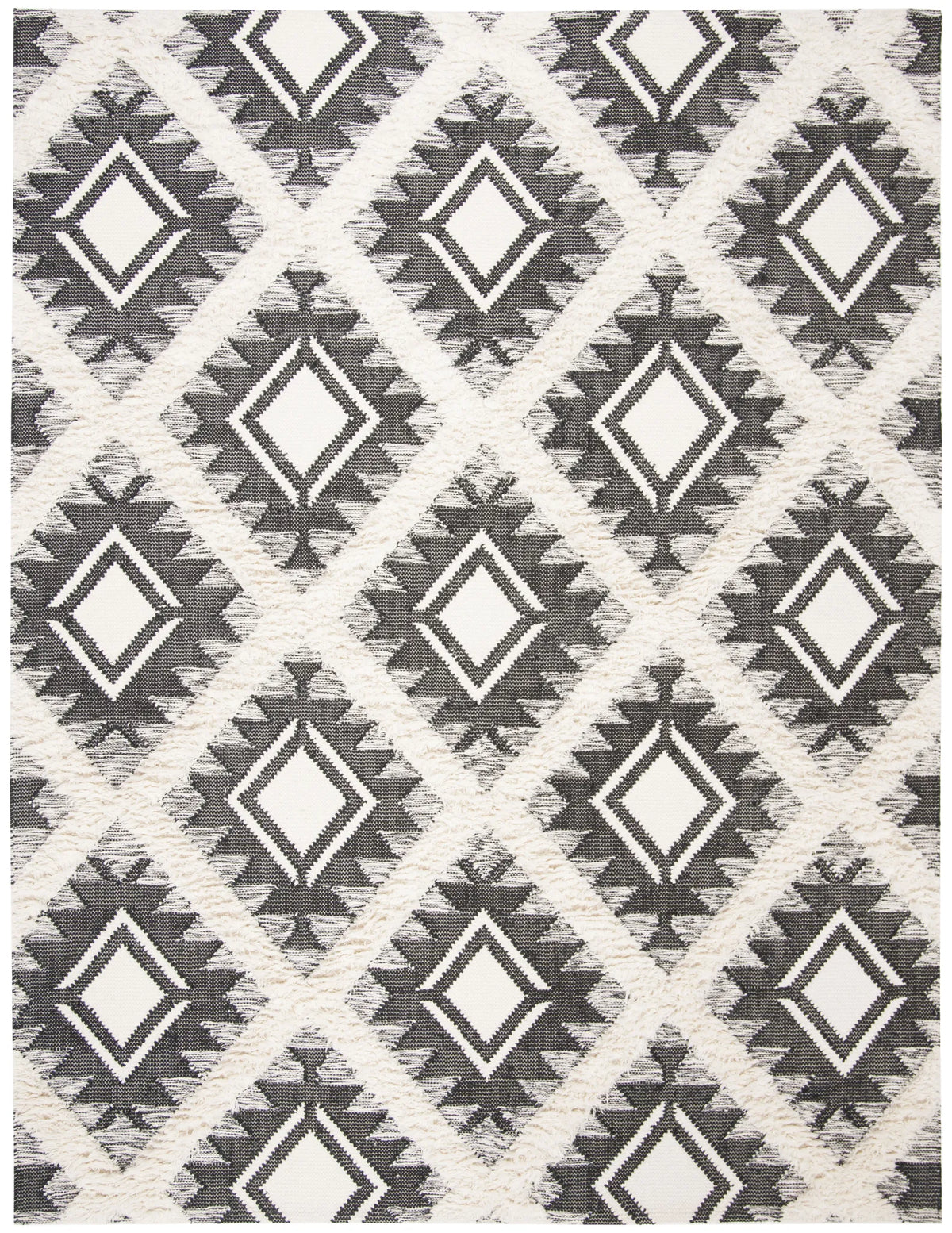 Safavieh Kenya 8'-0" x 10'-0" Rug in Black / Ivory
