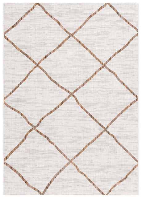 Safavieh Courtyard 4'-0" x 5'-7" Rug in Ivory / Brown
