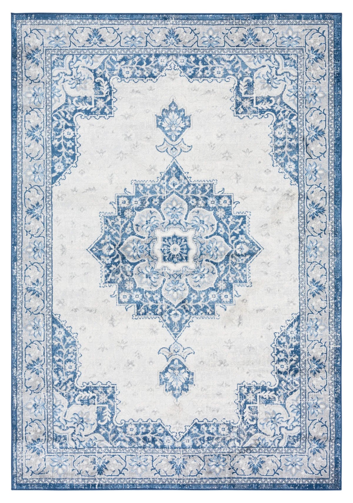 Safavieh Brentwood 4'-0" x 6'-0" Rug in Blue / Ivory