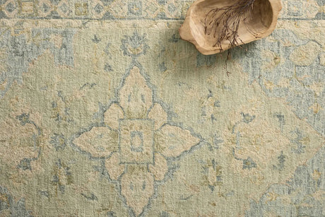 Loloi Julian Ji-07 Seafoam Green / Spa Rugs - styled aerial 1