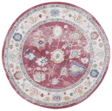 Safavieh Phoenix 500 6'-7" x 6'-7" Rug in Red