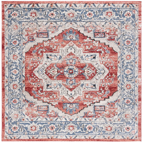 Safavieh Luna 6'-7" x 6'-7" Rug in Beige / Blue Rust