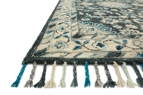 Loloi Zharah Zr-02 Teal / Grey Rugs - rug corner