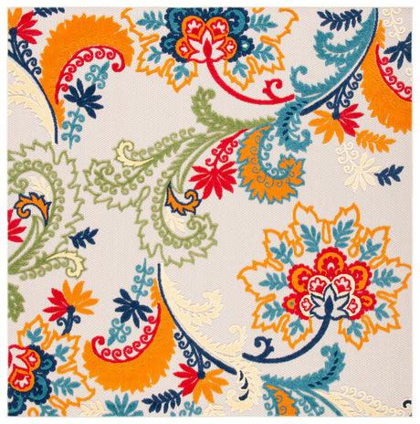 Safavieh Cabana 6'-7" x 6'-7" Rug in Ivory / Blue