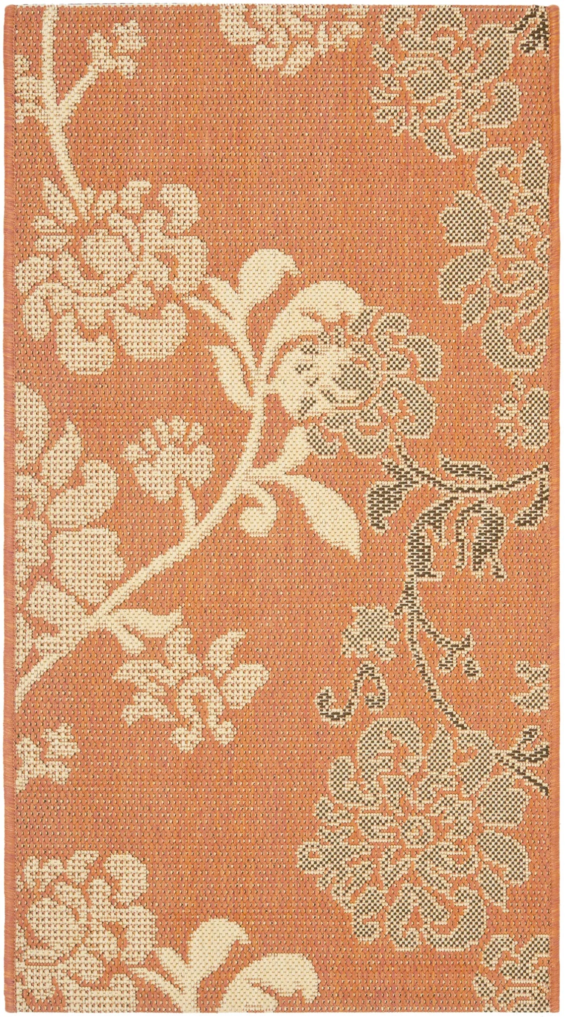 Safavieh Courtyard 2'-0" x 3'-7" Rug in Terra Natural / Brown