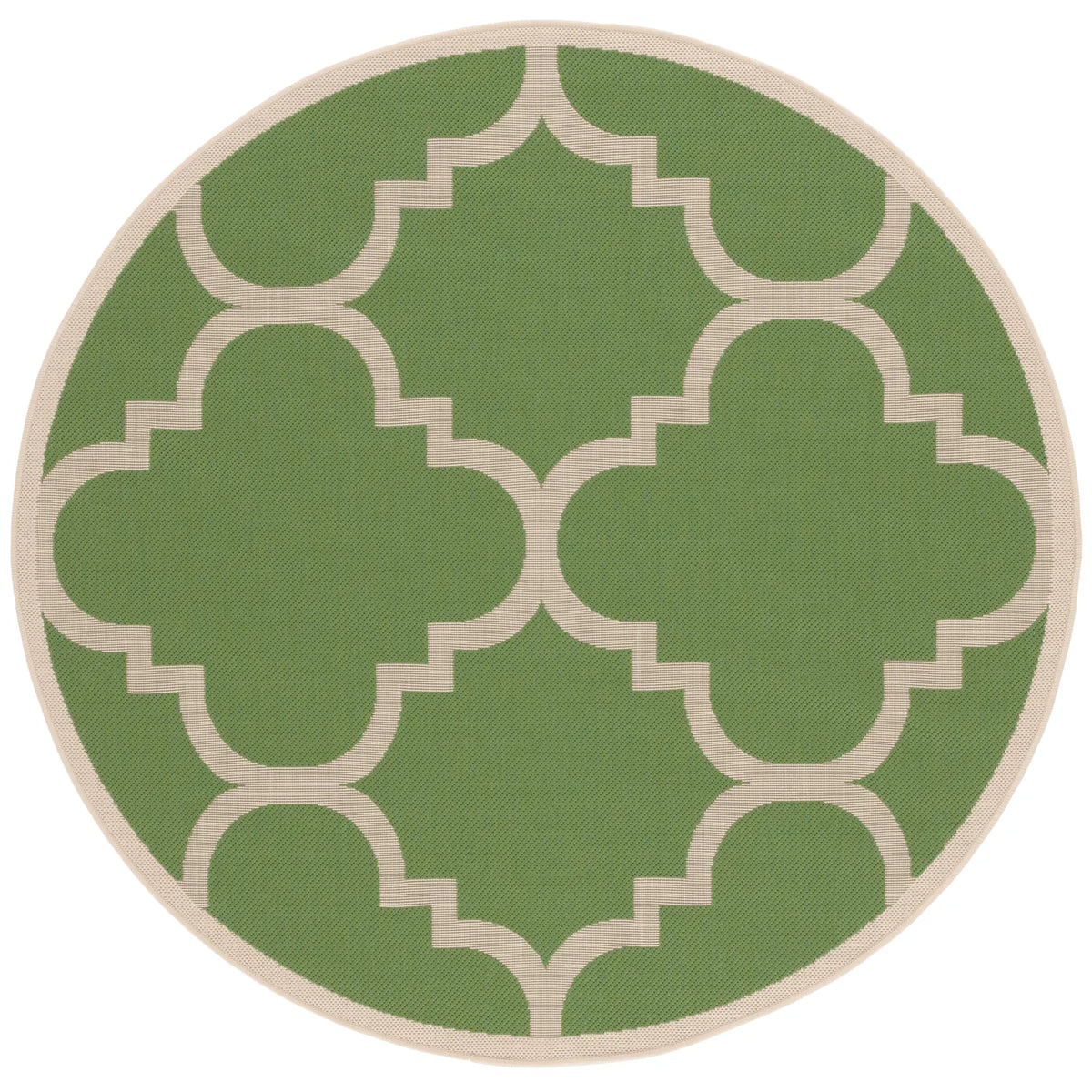 Safavieh Courtyard 5'-3" x 5'-3" Rug in Green / Beige