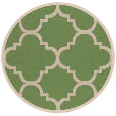 Safavieh Courtyard 5'-3" x 5'-3" Rug in Green / Beige