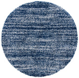 Safavieh Hudson Shag 7'-0" x 7'-0" Rug in Navy / Ivory