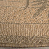 Safavieh Courtyard 6'-7" x 6'-7" Rug in Natural / Gold