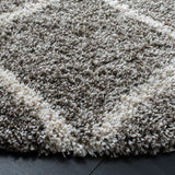 Safavieh Hudson Shag 7'-0" x 7'-0" Rug in Grey / Ivory