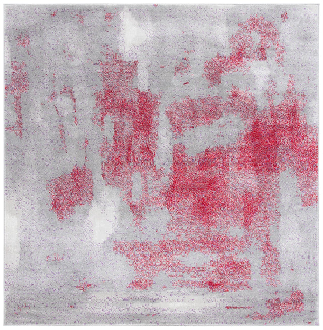 Safavieh Skyler 6'-7" x 6'-7" Rug in Grey / Red