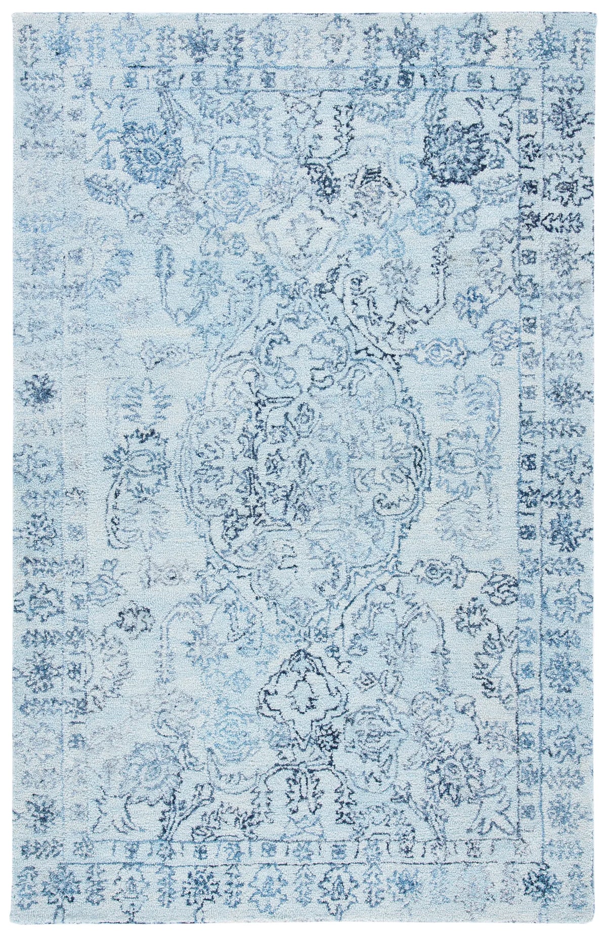Safavieh Marquee 4'-0" x 6'-0" Rug in Light Blue / Navy